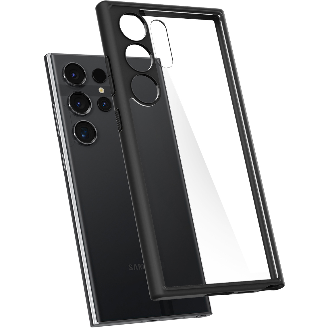 Etui Spigen Ultra Hybrid do Galaxy S24 Ultra, przezroczysto-czarne
